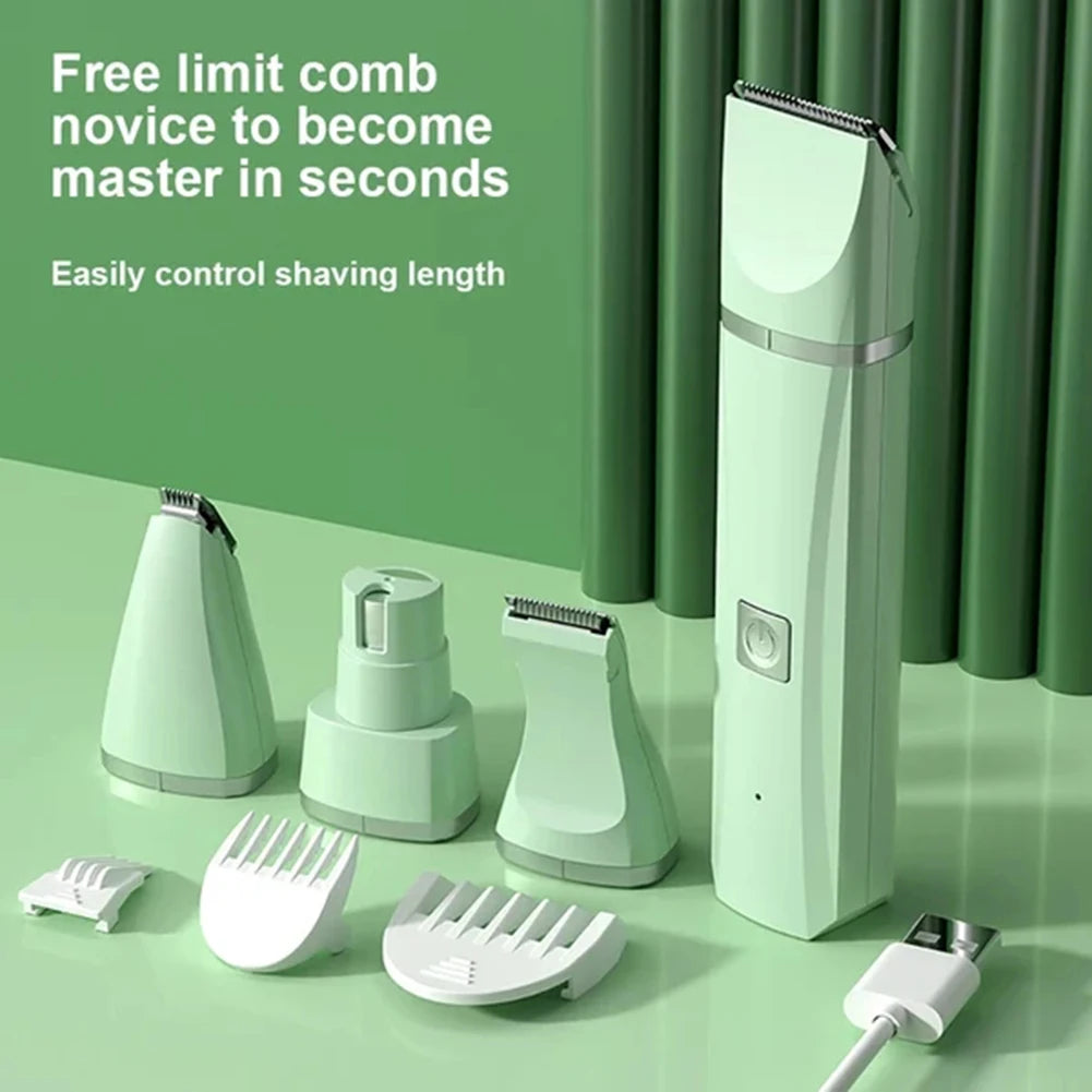Professional 4-In-1 Electric Pet Grooming Tool Set Dog Hair Clippers USB Rechargeable Pets Haircut Trimmer Shaver Cats Supplies