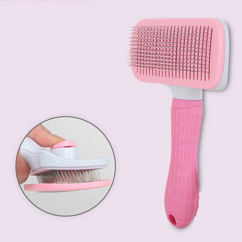 New Pet Brush Cat Comb Self Cleaning Pet Hair Remover Brush for Dogs Cats Grooming Tools Pets Dematting Comb Dogs Accessories